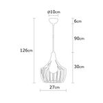 Casa si Gradina - Corpuri si surse de iluminat - Lustre si pendule - Candelabru, Opviq, metal, negru, 27x126 cm - Infinity.ro