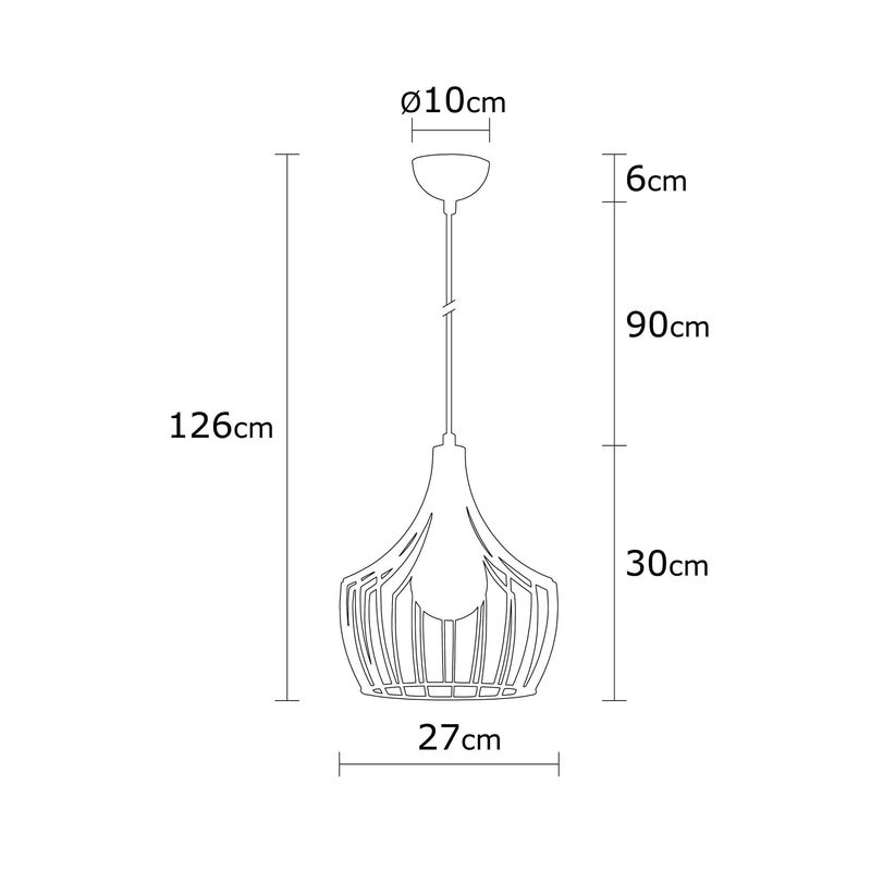 Casa si Gradina - Corpuri si surse de iluminat - Lustre si pendule - Candelabru, Opviq, metal, negru, 27x126 cm - Infinity.ro