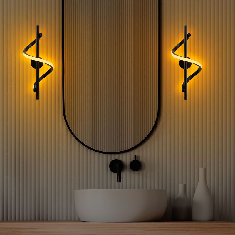 Casa si Gradina - Corpuri si surse de iluminat - Plafoniere, aplice si spoturi - Aplica, Opviq, metal, negru, 16x25x41 cm, led 11w 3000k - Infinity.ro
