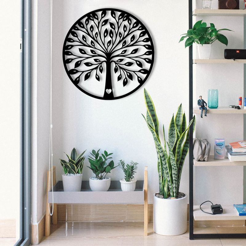 Casa si Gradina - Decoratiuni - Decoratiuni perete - Accesoriu decorativ de perete, Wallxpert, metal, negru, 58x58 cm - Infinity.ro