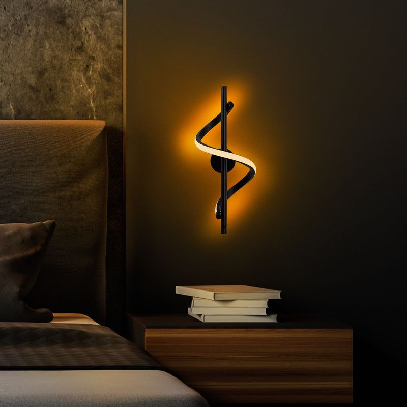 Casa si Gradina - Corpuri si surse de iluminat - Plafoniere, aplice si spoturi - Aplica, Opviq, metal, negru, 16x25x41 cm, led 11w 3000k - Infinity.ro