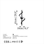 Casa si Gradina - Corpuri si surse de iluminat - Plafoniere, aplice si spoturi - Aplica, Opviq, metal, negru, 16x25x41 cm, led 11w 3000k - Infinity.ro