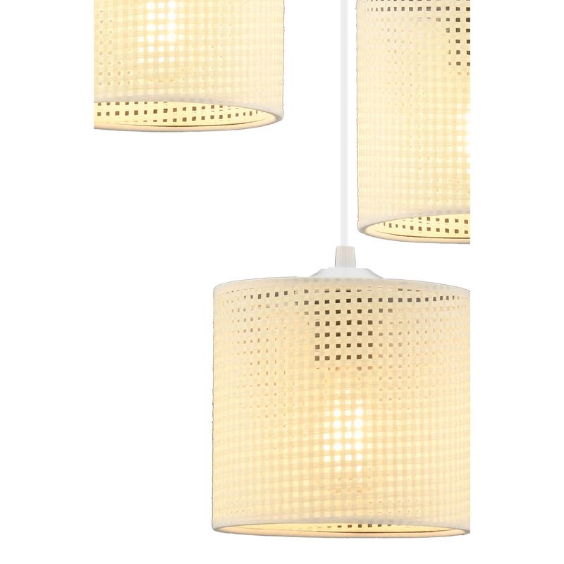 Casa si Gradina - Corpuri si surse de iluminat - Lustre si pendule - Candelabru, Opviq, metal, alb, 32x32x14 cm, 3 capace bumbac - Infinity.ro