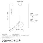 Casa si Gradina - Corpuri si surse de iluminat - Lustre si pendule - Candelabru, Opviq, metal, negru, 35x25x115 cm, inaltime reglabila - Infinity.ro