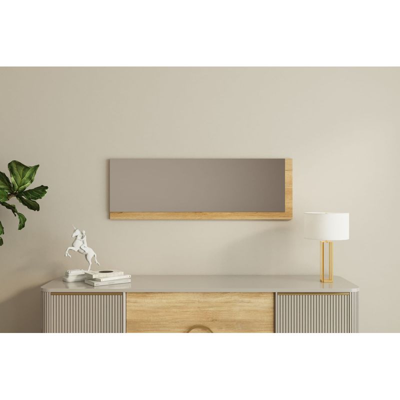 Casa si Gradina - Decoratiuni - Oglinzi - Oglinda de perete, Hanah Home, mdf, alb natural, 40x120x2.2 cm - Infinity.ro
