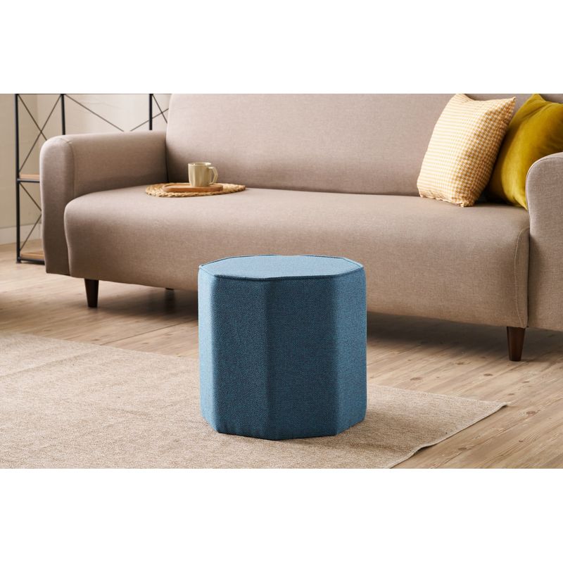 Casa si Gradina - Mobilier - Scaune si fotolii - Tabureti - Taburet, Atelier Del Sofa, bumbac si poliester, albastru, 40x40 cm, 825BLC5162 - Infinity.ro