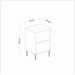 Casa si Gradina - Mobilier - Comode si corpuri - Noptiere - Noptiera, Hanah Home, pal melaminat, alb auriu, 40x35x60 cm - Infinity.ro