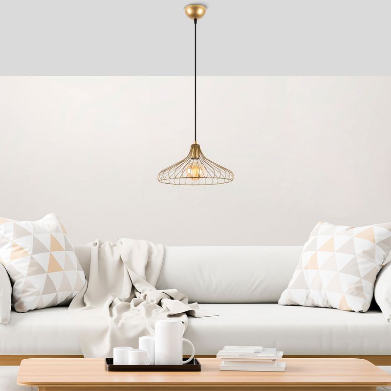 Casa si Gradina - Corpuri si surse de iluminat - Lustre si pendule - Candelabru, Opviq, metal, auriu lucios, 36x36x120 cm - Infinity.ro