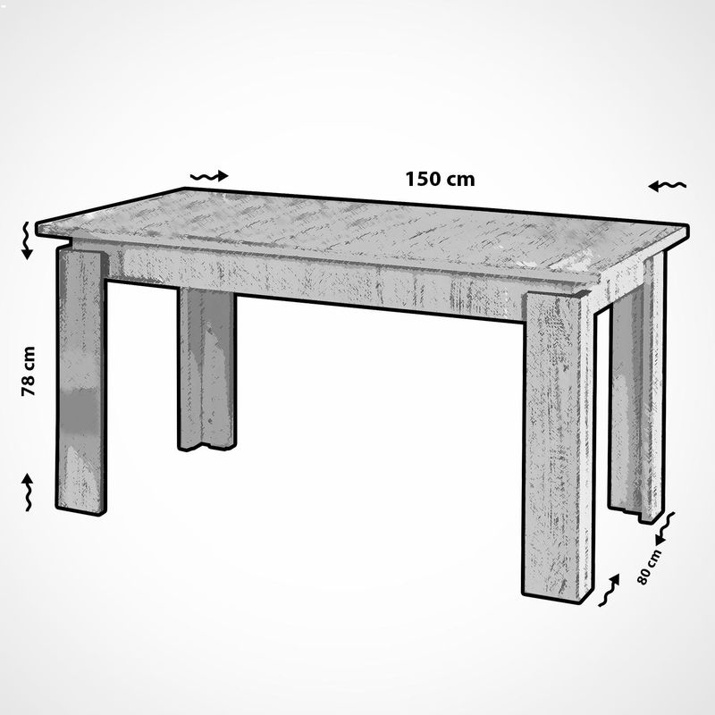 Casa si Gradina - Mobilier - Mese si birouri - Mese bucatarie si dining - Masa extensibila, Hanah Home, panou aglomerat cu melamina, stejar deschis, 78x80x150 cm - Infinity.ro