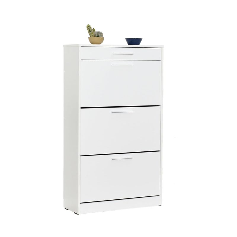 Casa si Gradina - Mobilier - Dulapuri si sifoniere - Dulapuri pantofi - Dulap pantofi, Hanah Home, pal melaminat, alb diamant, 75x29x128 cm - Infinity.ro