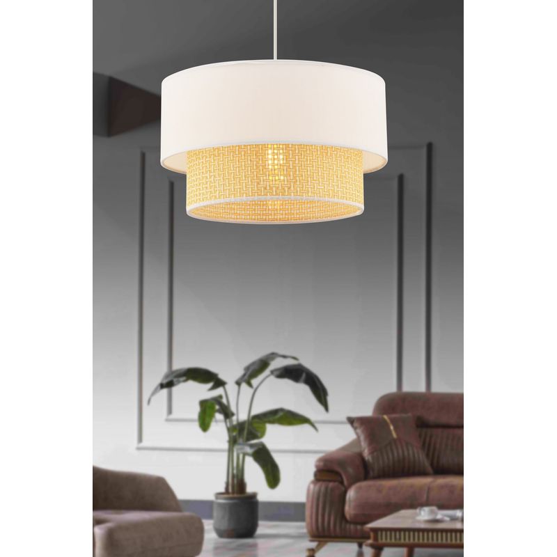 Casa si Gradina - Corpuri si surse de iluminat - Lustre si pendule - Candelabru, Opviq, metal, camel, alb, 30x30x20 cm - Infinity.ro