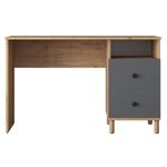 Casa si Gradina - Mobilier - Mese si birouri - Birouri - Birou de studiu, Hanah Home, pal melaminat, nuc si antracit, 120x50x73.8 cm - Infinity.ro