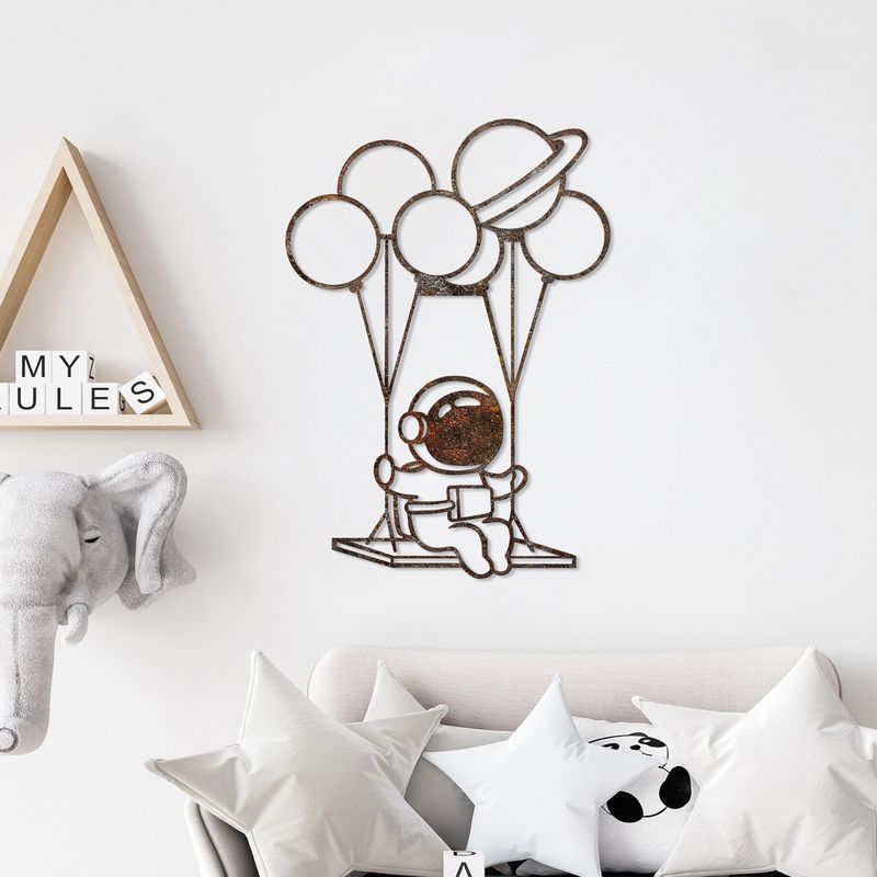 Casa si Gradina - Decoratiuni - Obiecte decorative - Decoratiuni camera copilului - Decoratiune de perete, Wallxpert, metal, antichizat, 70x44 cm - Infinity.ro