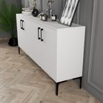 Casa si Gradina - Mobilier - Comode si corpuri - Console - Consola, Hanah Home, pal melaminat, alb, 160x35x78 cm, 845HCT5328 - Infinity.ro