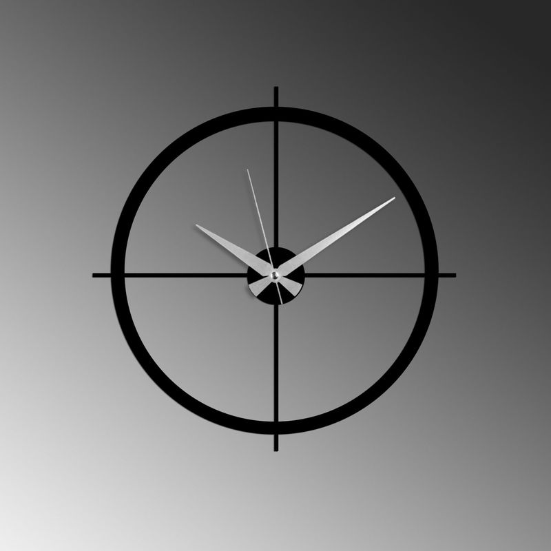 Casa si Gradina - Decoratiuni - Ceasuri - Ceas de perete decorativ, Wallxpert, metal, negru, 49x49 cm, 891TNL2447 - Infinity.ro