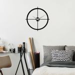 Casa si Gradina - Decoratiuni - Ceasuri - Ceas de perete decorativ, Wallxpert, metal, negru, 49x49 cm, 891TNL2447 - Infinity.ro