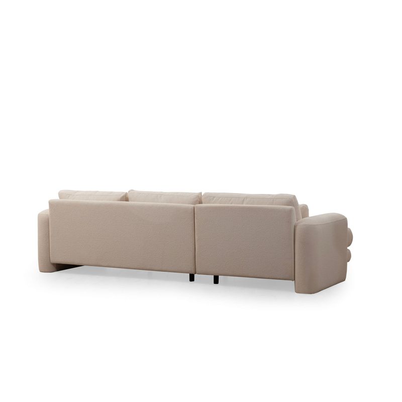 Casa si Gradina - Mobilier - Canapele si coltare - Coltare - Coltar, Hanah Home, lemn de fag, crem, 290x165x97 cm - Infinity.ro