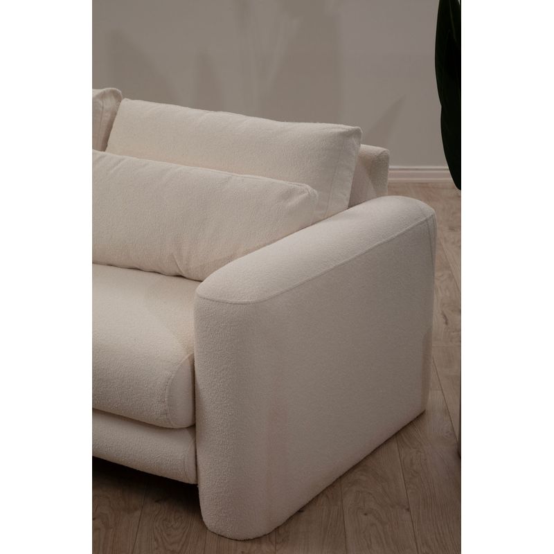Casa si Gradina - Mobilier - Canapele si coltare - Coltare - Coltar, Hanah Home, lemn de fag, crem, 290x165x97 cm - Infinity.ro