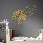 Casa si Gradina - Decoratiuni - Decoratiuni perete - Accesoriu decorativ de perete, Wallxpert, metal, auriu, 61x56 cm - Infinity.ro