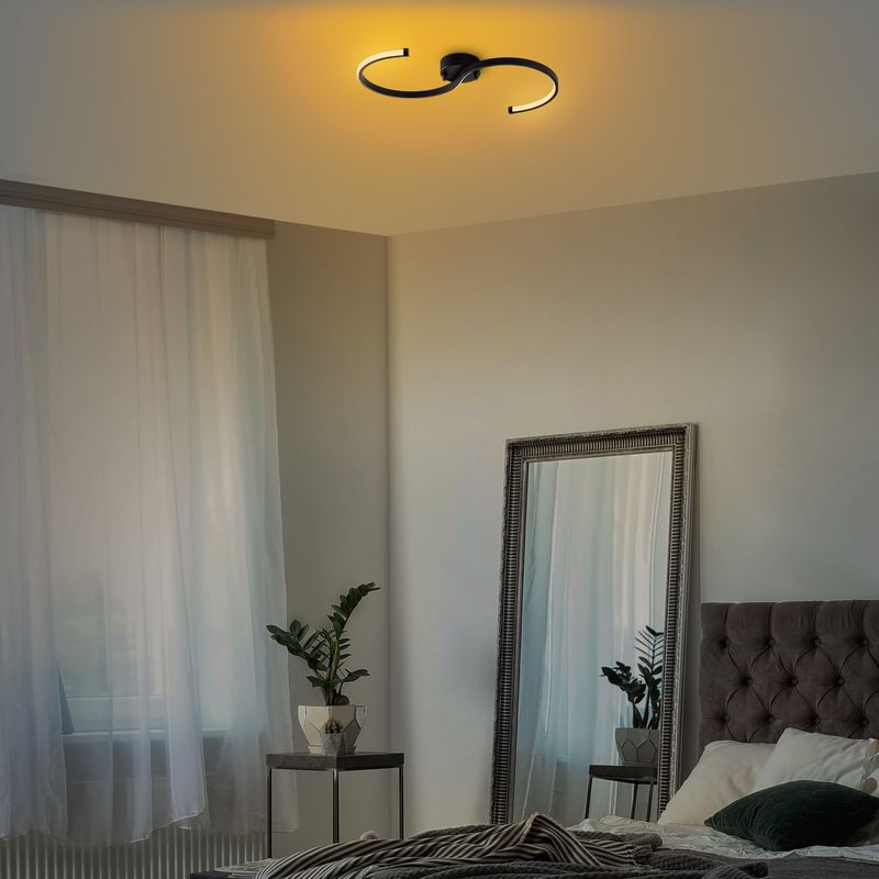 Casa si Gradina - Corpuri si surse de iluminat - Lustre si pendule - Candelabru, Opviq, metal, negru, 25x5x51 cm, led 16w - Infinity.ro