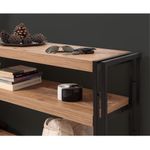 Casa si Gradina - Mobilier - Comode si corpuri - Console - Consola, Hanah Home, pal melaminat, pin atlantic si negru, 140x35x80 cm - Infinity.ro