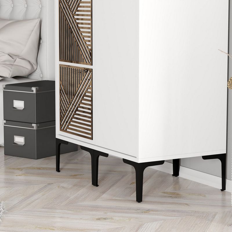 Casa si Gradina - Mobilier - Dulapuri si sifoniere - Dulapuri - Dulap, Hanah Home, pal melaminat, alb, 80x47.5x201.4 cm, 845HCT5428 - Infinity.ro