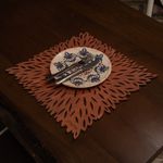 Casa si Gradina - Textile si covoare - Textile bucatarie - Fete de masa - Set de covorase de masa, Hermia, lemn, roz, 36x36 cm, 6 piese - Infinity.ro