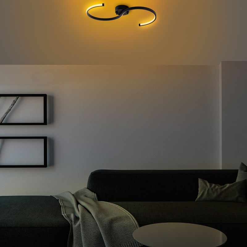 Casa si Gradina - Corpuri si surse de iluminat - Lustre si pendule - Candelabru, Opviq, metal, negru, 25x5x51 cm, led 16w - Infinity.ro