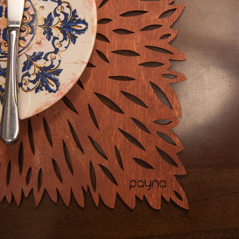 Casa si Gradina - Textile si covoare - Textile bucatarie - Fete de masa - Set de covorase de masa, Hermia, lemn, roz, 36x36 cm, 6 piese - Infinity.ro