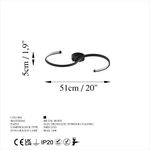 Casa si Gradina - Corpuri si surse de iluminat - Lustre si pendule - Candelabru, Opviq, metal, negru, 25x5x51 cm, led 16w - Infinity.ro