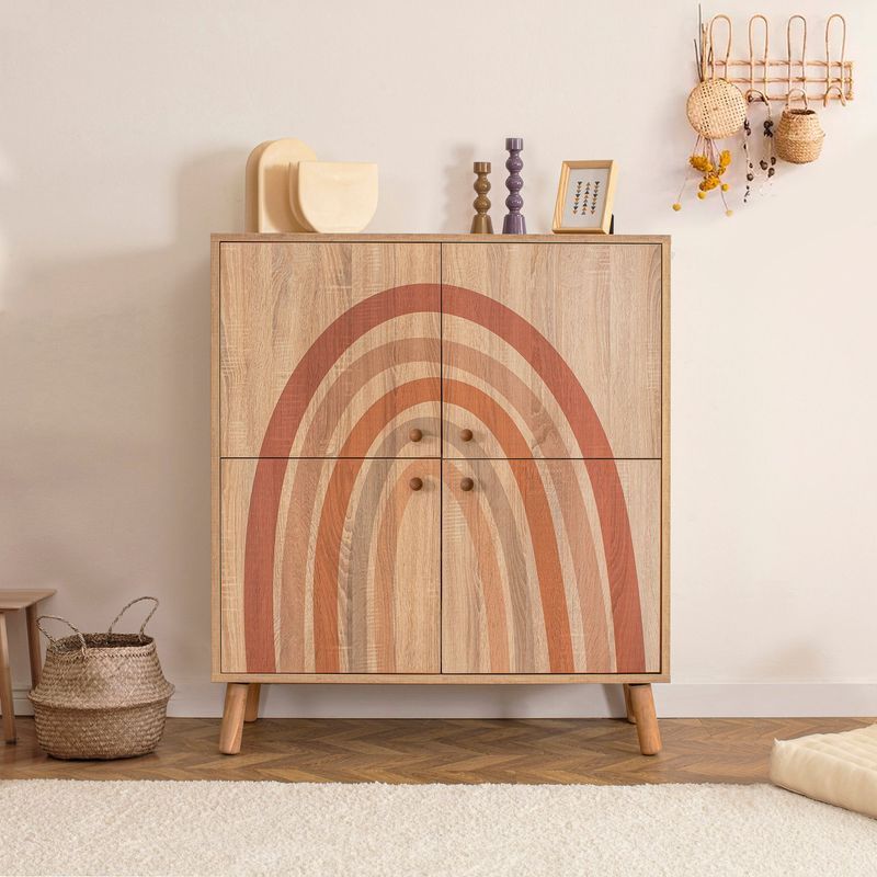 Casa si Gradina - Mobilier - Dulapuri si sifoniere - Dulapuri - Dulap multifunctional, Hanah Home, pal melaminat, multicolor, 95x36x111 cm, 869VEL4518 - Infinity.ro