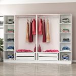 Casa si Gradina - Mobilier - Dulapuri si sifoniere - Sifoniere - Sifonier, Hanah Home, panou aglomerat cu melamina, alb, 270x52x190 cm - Infinity.ro