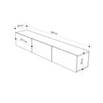 Casa si Gradina - Mobilier - Comode si corpuri - Comode - Comoda tv, Hanah Home, pal melaminat, alb, 180x30x30 cm - Infinity.ro