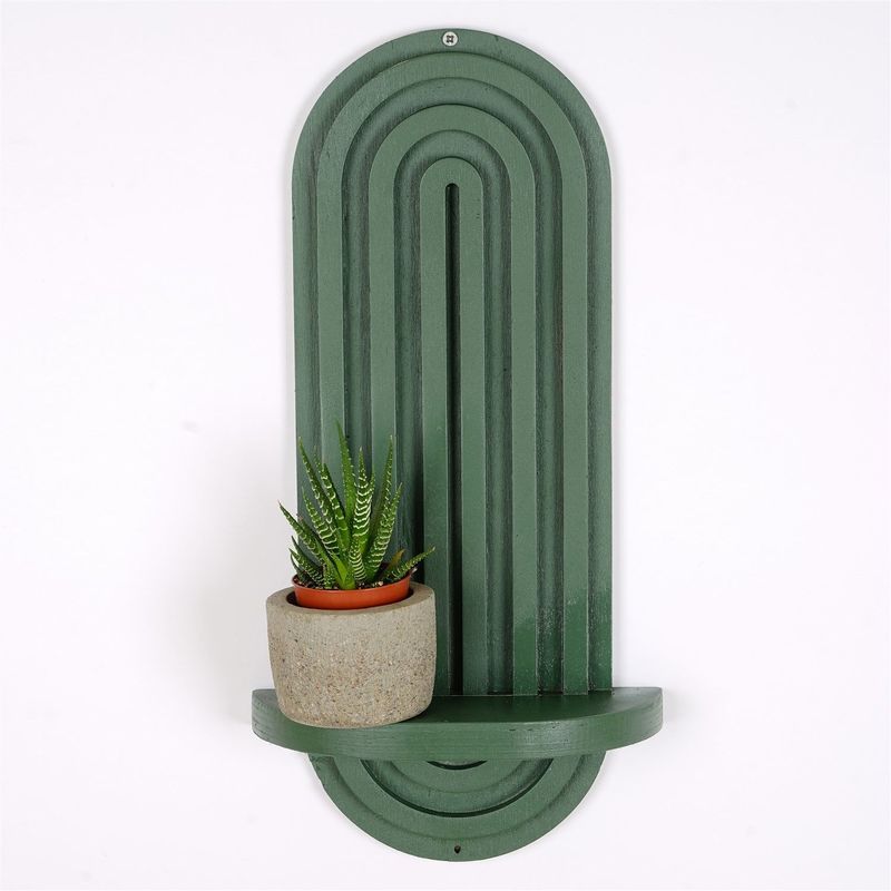 Casa si Gradina - Mobilier - Biblioteci si rafturi - Rafturi - Raft de perete, Hanah Home, placaj, verde, 40x20x9 cm - Infinity.ro
