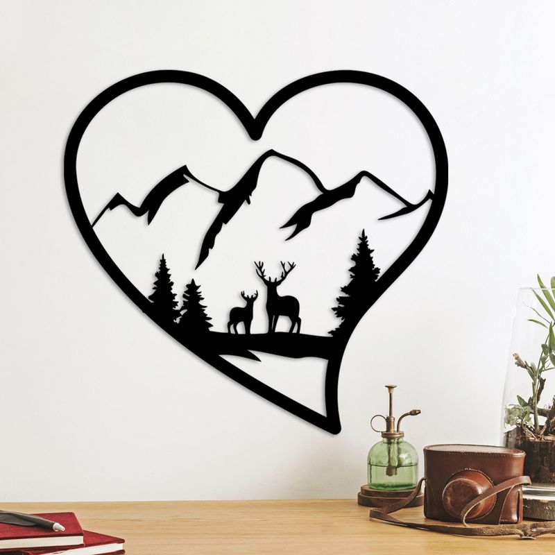 Casa si Gradina - Decoratiuni - Decoratiuni perete - Accesoriu decorativ de perete, Wallxpert, metal, negru, 51x54 cm - Infinity.ro