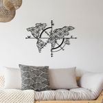 Casa si Gradina - Decoratiuni - Decoratiuni perete - Accesoriu decorativ de perete, Wallxpert, metal, negru, 97x70 cm - Infinity.ro