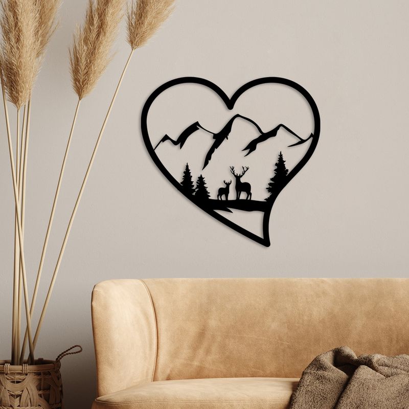 Casa si Gradina - Decoratiuni - Decoratiuni perete - Accesoriu decorativ de perete, Wallxpert, metal, negru, 51x54 cm - Infinity.ro