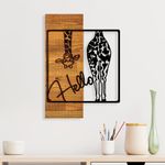 Casa si Gradina - Decoratiuni - Decoratiuni perete - Accesoriu decorativ de perete, Wallxpert, lemn si metal, negru si nuc deschis, 35x3x50 cm, 899SKL2222 - Infinity.ro