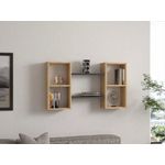 Casa si Gradina - Mobilier - Biblioteci si rafturi - Rafturi - Raft de perete, Hanah Home, pal melaminat, safir si antracit, 105x60x19.6 cm - Infinity.ro