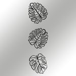 Casa si Gradina - Decoratiuni - Decoratiuni perete - Accesoriu decorativ de perete, Wallxpert, metal, negru, set 3 piese, 36.5x33.5 cm - Infinity.ro