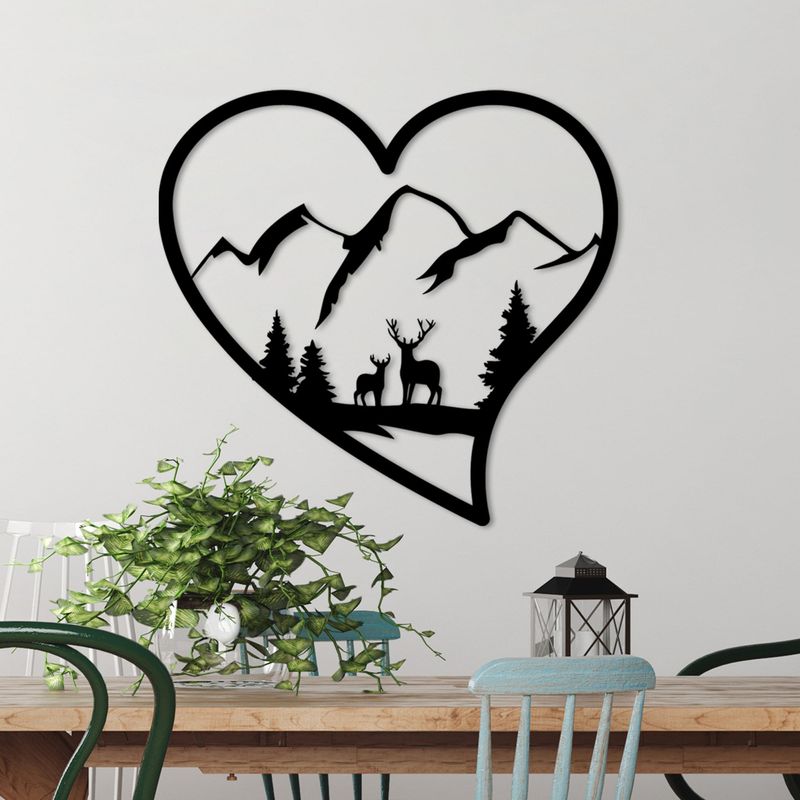 Casa si Gradina - Decoratiuni - Decoratiuni perete - Accesoriu decorativ de perete, Wallxpert, metal, negru, 51x54 cm - Infinity.ro