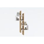 Casa si Gradina - Mobilier - Biblioteci si rafturi - Rafturi - Raft de perete, Hanah Home, pal melaminat, stejar safir si alb, 53.8x19.6x108 cm - Infinity.ro