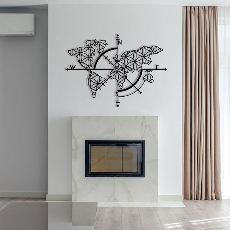 Casa si Gradina - Decoratiuni - Decoratiuni perete - Accesoriu decorativ de perete, Wallxpert, metal, negru, 97x70 cm - Infinity.ro
