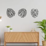 Casa si Gradina - Decoratiuni - Decoratiuni perete - Accesoriu decorativ de perete, Wallxpert, metal, negru, set 3 piese, 36.5x33.5 cm - Infinity.ro