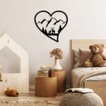 Casa si Gradina - Decoratiuni - Decoratiuni perete - Accesoriu decorativ de perete, Wallxpert, metal, negru, 51x54 cm - Infinity.ro