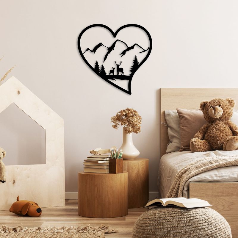 Casa si Gradina - Decoratiuni - Decoratiuni perete - Accesoriu decorativ de perete, Wallxpert, metal, negru, 51x54 cm - Infinity.ro