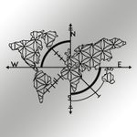 Casa si Gradina - Decoratiuni - Decoratiuni perete - Accesoriu decorativ de perete, Wallxpert, metal, negru, 97x70 cm - Infinity.ro