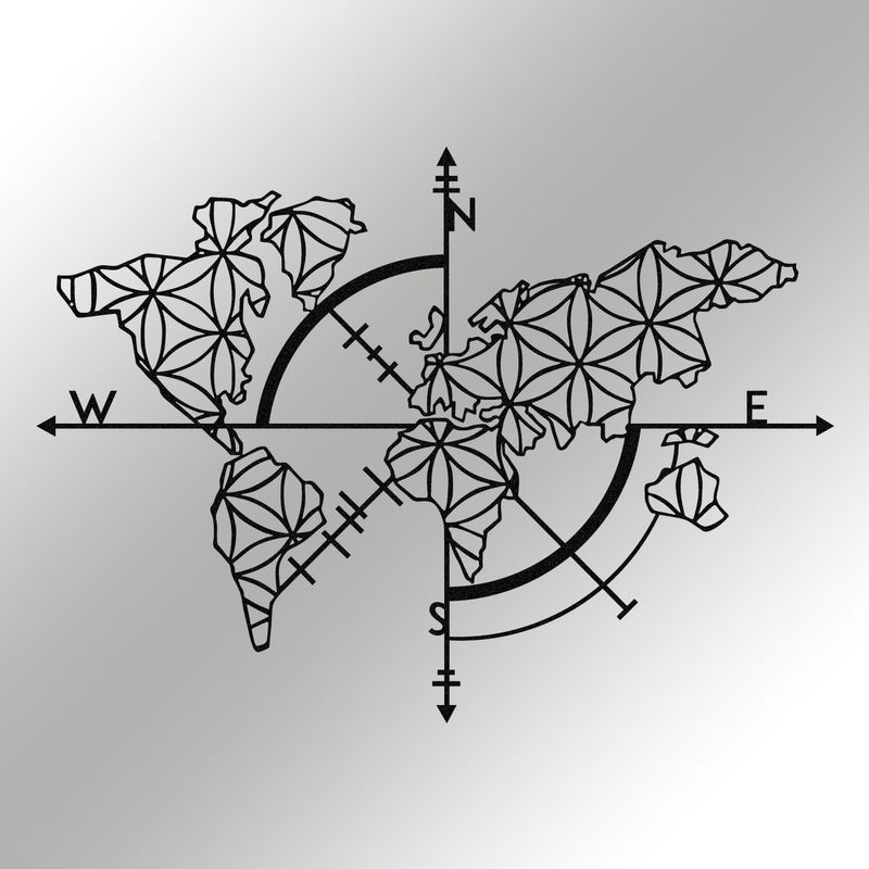 Casa si Gradina - Decoratiuni - Decoratiuni perete - Accesoriu decorativ de perete, Wallxpert, metal, negru, 97x70 cm - Infinity.ro