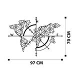 Casa si Gradina - Decoratiuni - Decoratiuni perete - Accesoriu decorativ de perete, Wallxpert, metal, negru, 97x70 cm - Infinity.ro