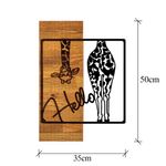 Casa si Gradina - Decoratiuni - Decoratiuni perete - Accesoriu decorativ de perete, Wallxpert, lemn si metal, negru si nuc deschis, 35x3x50 cm, 899SKL2222 - Infinity.ro